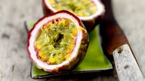 Fresh passion fruit sliced health nutrition